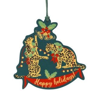 V48040 - Festive Leopard Tag Set of 4 12/PK
