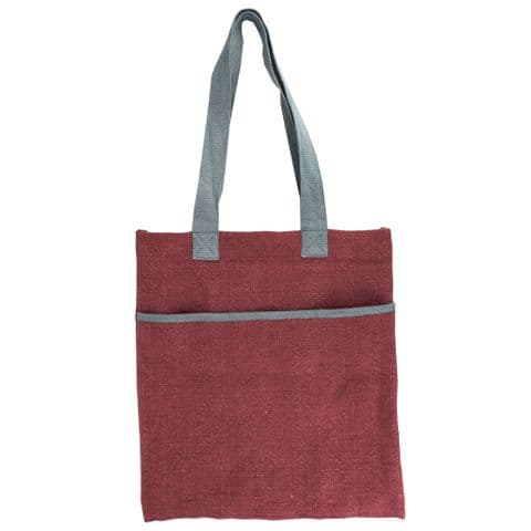 V48255 - Washed Jute Pink Market Bag 4/PK