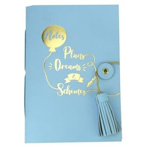 V48354 - Notes & Plans Leather Journal Pool Blue 4/PK