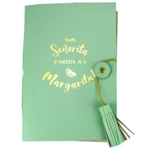 V48361 - Margarita Leather Journal Sage 4/PK