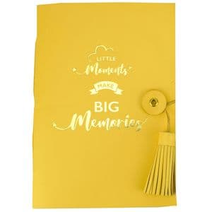 V48378 - Little Moments Leather Journal Lemon 4/PK
