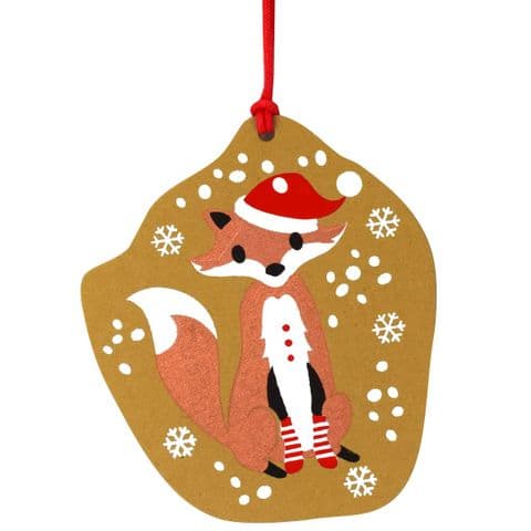 V48415 - Festive Fox Tags Set of 4 12/PK