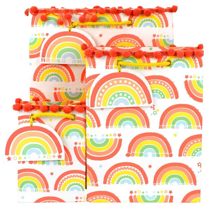 V48736; V48729; V48712 - Rainbow Gift Bag & Tag GBG412.00 10/PK