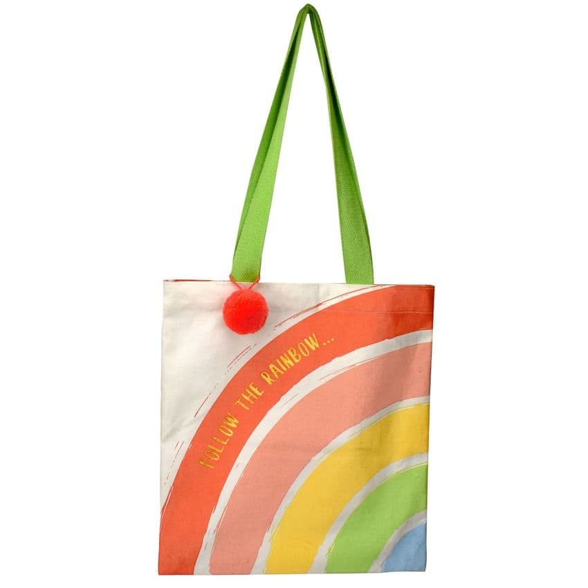 V48859 - Rainbow Canvas Market Tote 4/PK