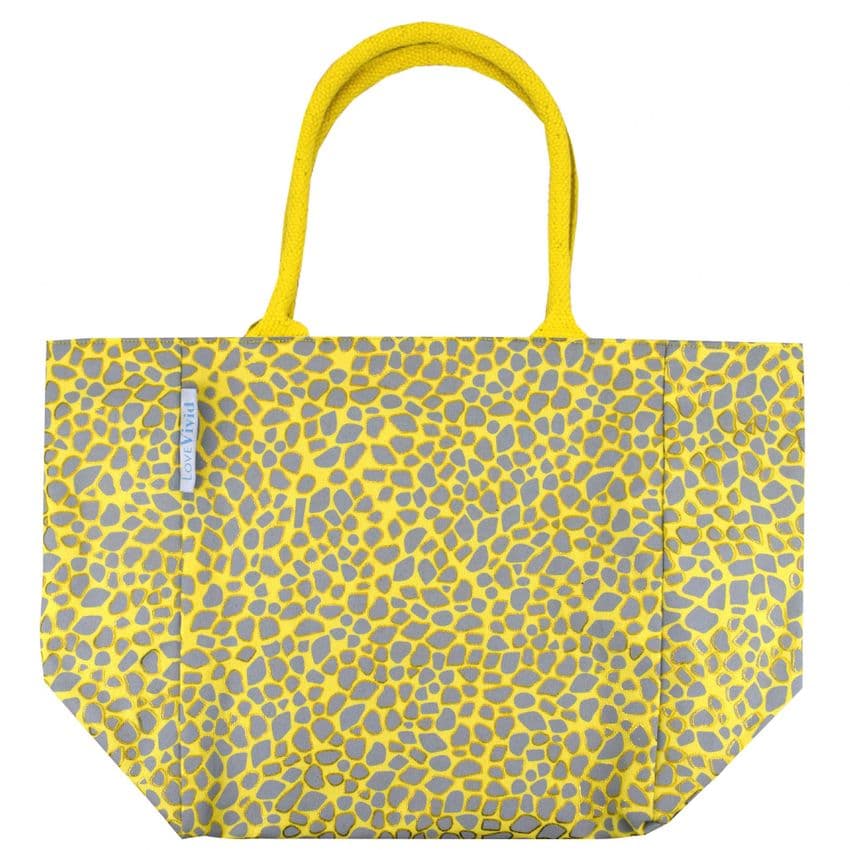 V48958 - Giraffe Canvas 6 Pocket Tote 4/PK