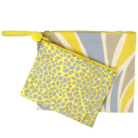 V48965 - Giraffe Canvas Pouch S/2 4/PK