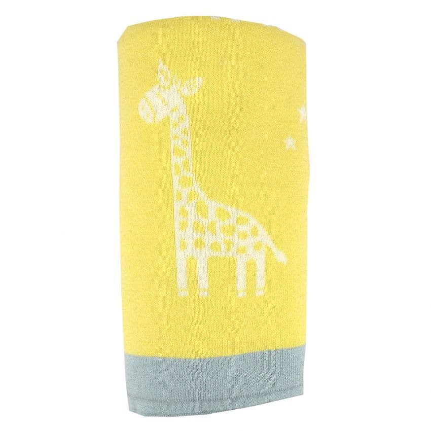 V48989 - Giraffe Reversible Baby Blanket 2/PK