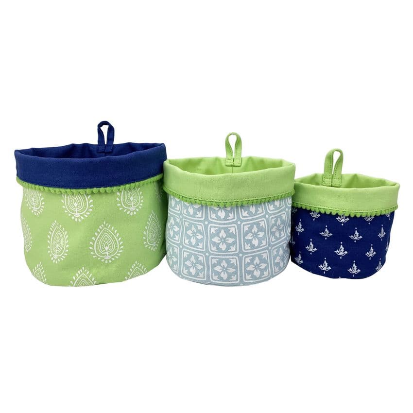 V49153 - Indian Summer Canvas Storage Pots S/3 4/PK