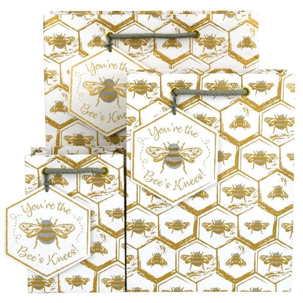 V49238; V49221; V49214 - Bees Gift Bag & Tag GBG423.00 10/PK
