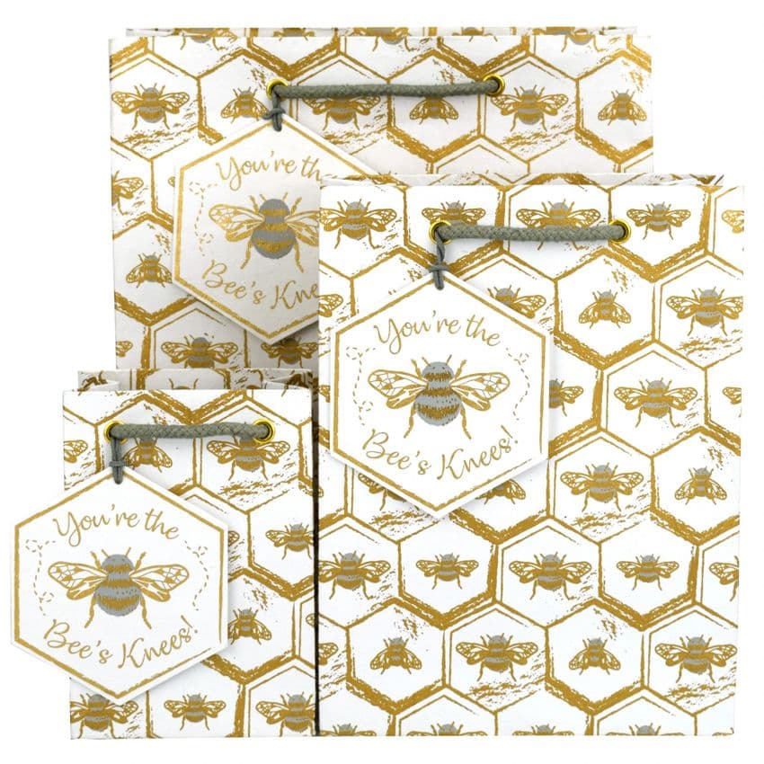 V49238; V49221; V49214 - Bees Gift Bag & Tag GBG423.00 10/PK