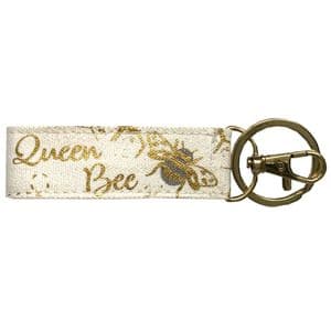 V49290 - Bee Canvas Key Ring 6/PK