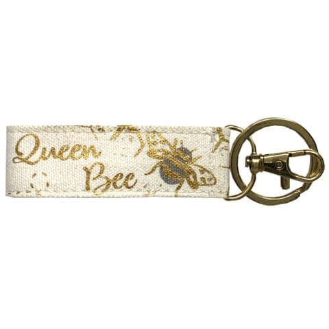 V49290 - Bee Canvas Key Ring 6/PK