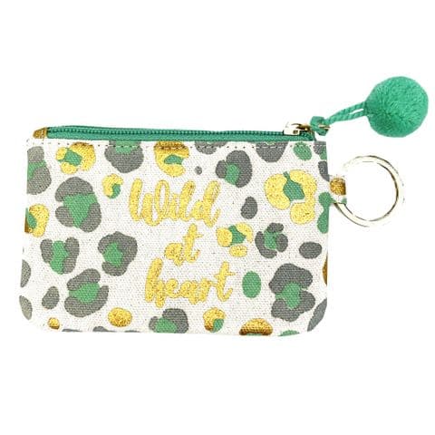 V49344 - Leopard Print Canvas ID Holder 6/PK