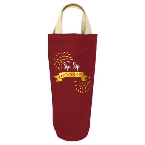 V49627 - Wine Time Finally' Washed Canvas Bottle Tote - CBB438.25 6PK