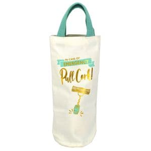 V49634 - Pull Cork' Washed Canvas Bottle Tote - CBB439 6PK