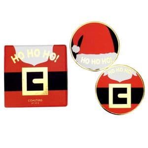 V49696 - HO HO HO Coasters S/8 - COA442 4PK