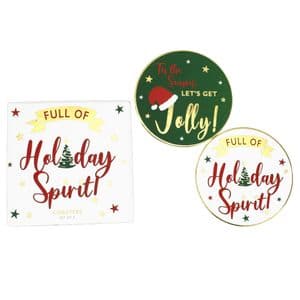 V49702 - Holiday Spirit Coasters S/8 - COA441 4PK