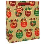 V49863; V49870; V49887 - Tartan Xmas Gift Bag & Tag - GBG431.100/20 10PK