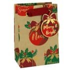 V49863; V49870; V49887 - Tartan Xmas Gift Bag & Tag - GBG431.100/20 10PK