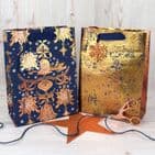 V50012; V50029; V50036 - Copper Crush on Navy Gift Bag & Tag - GBG171.46/57 10PK