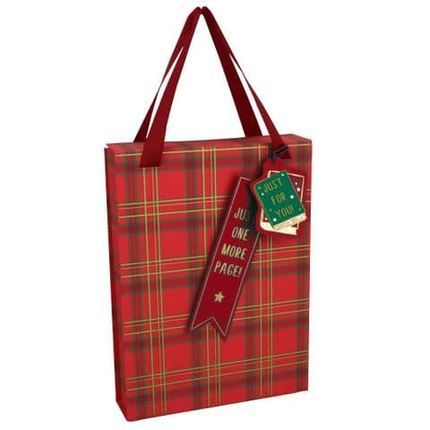 V50265 - Tartan Book Folding Box with Tag & Bookmark - GBBXF430.20 6PK