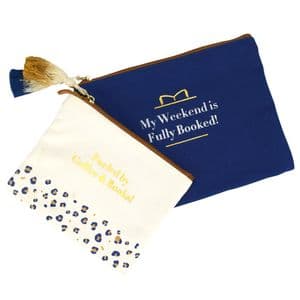 V50333 - Book Club Canvas Pouches S/2 - WCP448SM 4PK