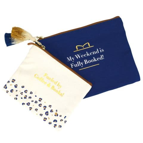 V50333 - Book Club Canvas Pouches S/2 - WCP448SM 4PK