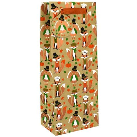 V50500 - Thanksgiving Bottle Bag with Tag - GBG341B.100 10PK
