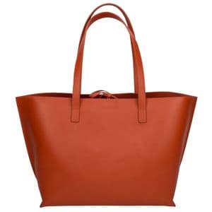 V50531 - Large Leather Tote Orange - LLTB.57