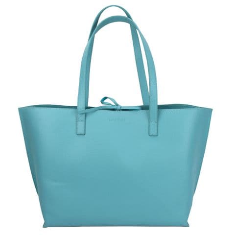 V50586 - Large Leather Tote Duck Egg - LLTB.43