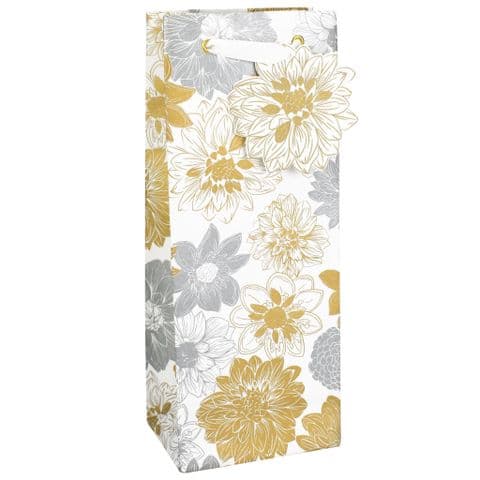 V51262 - Elegant Floral Bottle Bag & Tag - GBG468B.00 10/PK