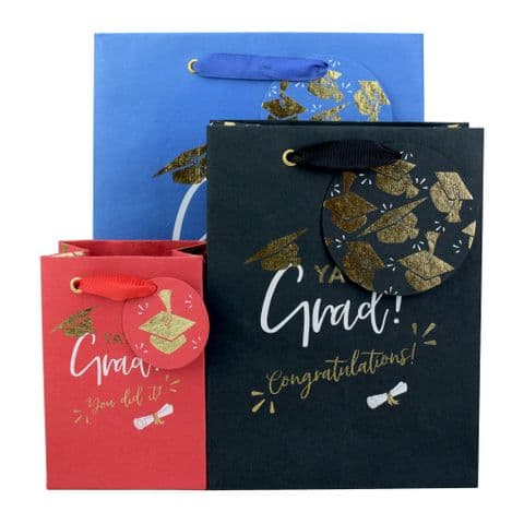 V51347, V51354, V51361 - Yay Grad Gift Bag & Tag - GBG479.20 10/PK