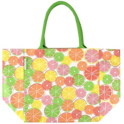 V51507 - Citrus Fruits Canvas 6 Pocket Tote - WCGB469 4/PK