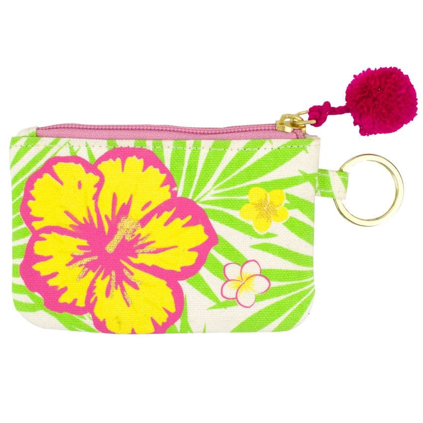 V51576 - Tropical Floral Canvas ID Holder - CID471 6/PK