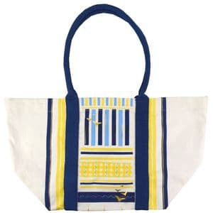 V51651 - Coastal Stripe Large Canvas Boat Tote - WCBT480L 4/PK