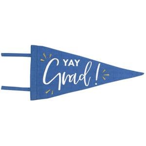 V51767 - Yay Grad Canvas Pennant - TPEN.YAYGRAD 6/PK