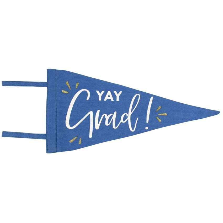 V51767 - Yay Grad Canvas Pennant - TPEN.YAYGRAD 6/PK