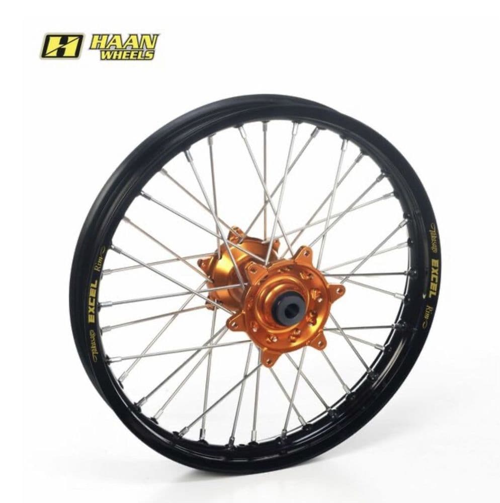 Haan Excel Rear Wheel Black Rim Orange Hub 18 x 2 15 KTM EXC EXCF