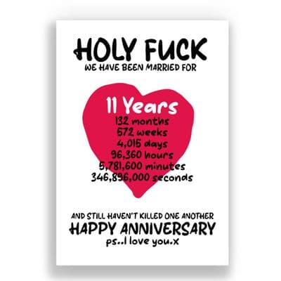 11 Years Wedding Anniversary Card | Still Madly in Love! (5)