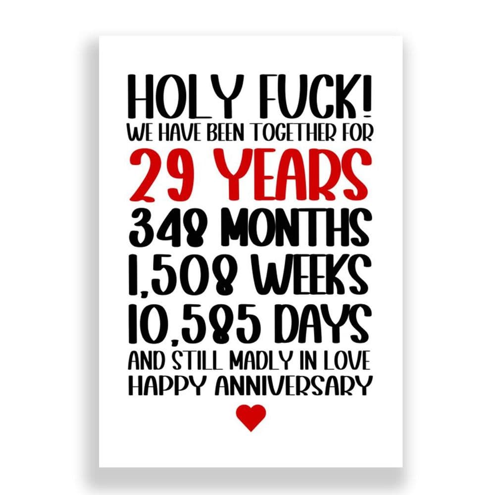 29 Years Wedding Anniversary Card Still Madly In Love 29-years-wedding-anniversary-card-still-madly-in-love