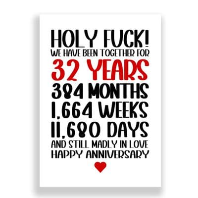 31 Years Wedding Anniversary Card | Still Madly in Love!