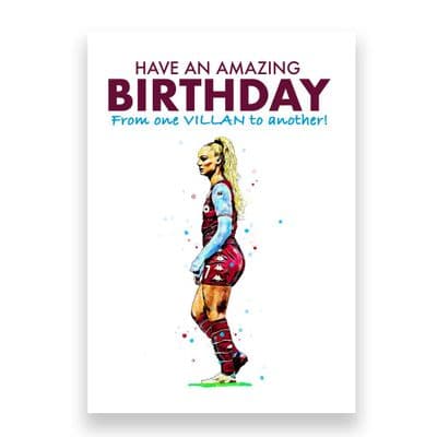 Aston Villa Birthday Card | Alisha Lehmann