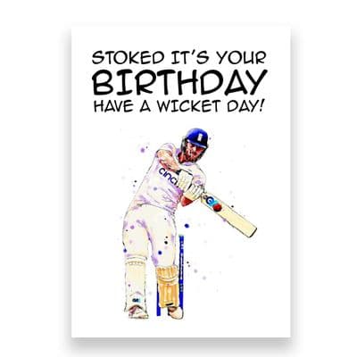 Ben Stokes Birthday Card | Cricket Birthday Card