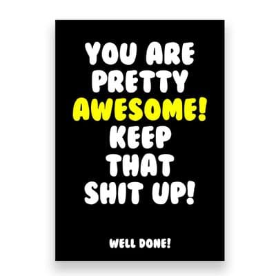 Congratulations  Card | Exams Card | Driving Test | Keep That Shit Up!