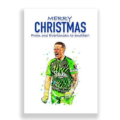 Everton Christmas Card | Jordan Pickford