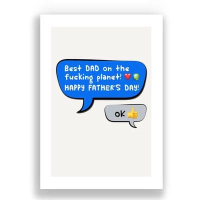 Father's Day  Card | Best DAD on the fucking planet!