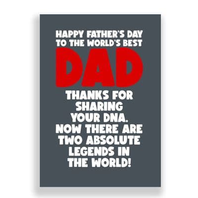 Father's Day  Card | Thanks for sharing your DNA..