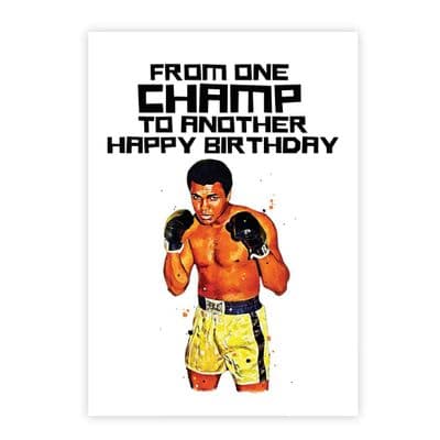 Funny Birthday  Card | Ali | Happy Birthday From One Champ To Another!