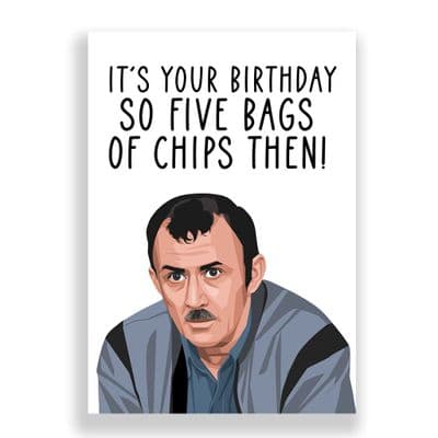 Funny Birthday  Card | Derry Girls | Gerry | 5 Bags Of Chips Then!