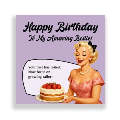 Funny Birthday Card For Her  | Grow Taller!